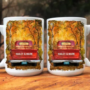 Personalized Vintage Truck Double Sided Mug